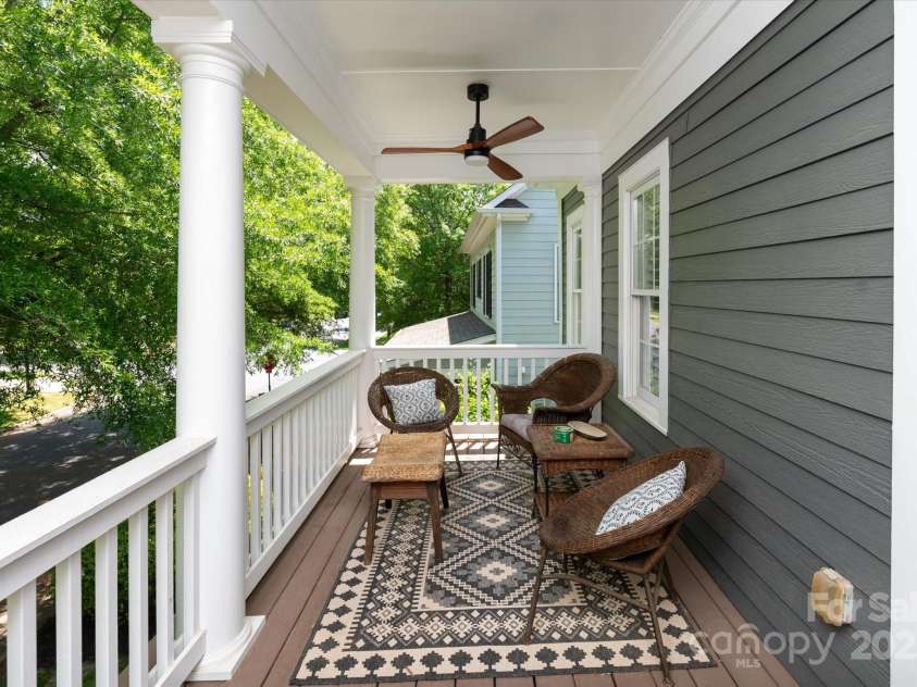 189 Mills Lane, Fort Mill, SC 29708.  MLS# CAR4259417, YatesRealty ID 24667. Second story front porch