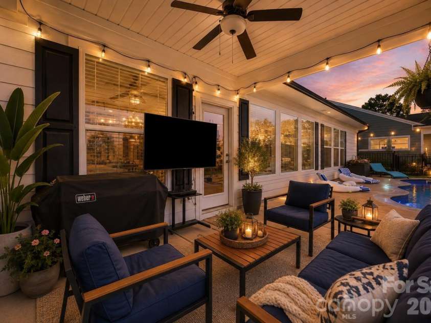 3129 Gavin Lane, Harrisburg, NC 28075.  MLS# CAR4384638, YatesRealty ID 24668. Virtually Staged to Illustrate Twilight Photo