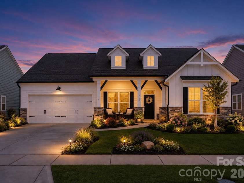 3129 Gavin Lane, Harrisburg, NC 28075.  MLS# CAR4384638, YatesRealty ID 24668. Virtually Staged Twilight Photo