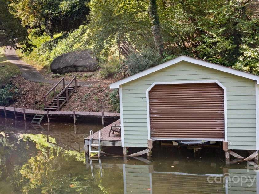 178 Anglers Way, Lake Lure, NC 28746.  MLS# CAR4277342, YatesRealty ID 24675. Boathouse before lake was drained