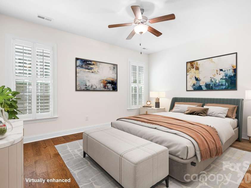 11642 Mount Argus Drive, Cornelius, NC 28031.  MLS# CAR4350521, YatesRealty ID 24708. Primary bedroom virtually staged