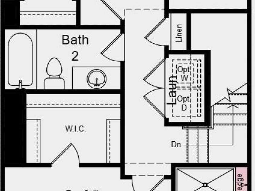 541 Annie Lowery Way, Davidson, NC 28036.  MLS# CAR4279641, YatesRealty ID 24708. Upper Level Floor Plan - Structural options added include: gourmet kitchen, fireplace, secondary bedroom and full bathroom on the lower level, and ledge in the primary shower.