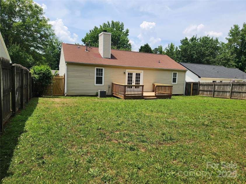 3106 Faircroft Way, Monroe, NC 28110.  MLS# CAR4273527, YatesRealty ID 24719. Large Fenced Back Yard