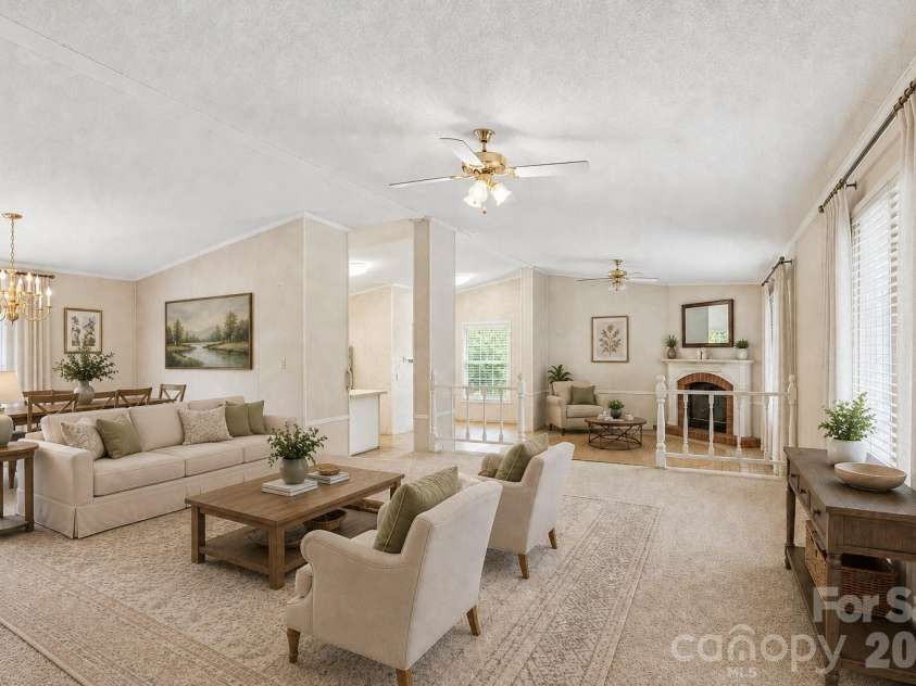 160 Allison Road, Cowpens, SC 29330.  MLS# CAR4331351, YatesRealty ID 24732. Virtually Staged Living Room