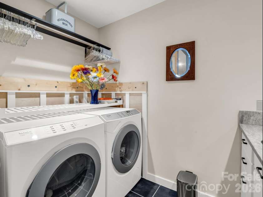 200 Piney Mountain Road, Tryon, NC 28782.  MLS# CAR4340345, YatesRealty ID 24734. Laundry on Main Miele Washer/Dryer