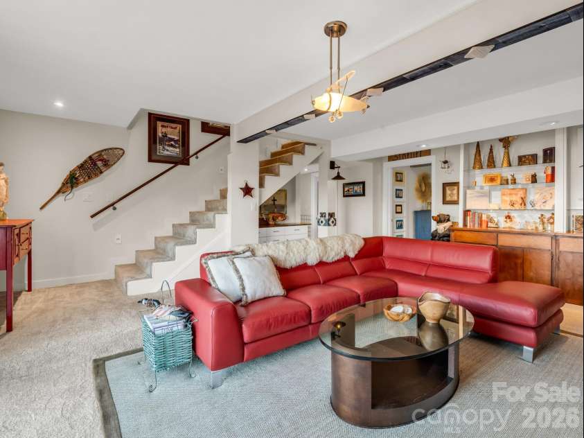 200 Piney Mountain Road, Tryon, NC 28782.  MLS# CAR4340345, YatesRealty ID 24734. Lower Recreation Room