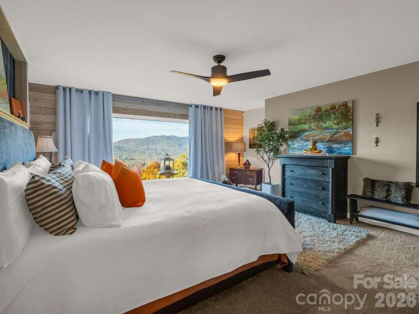 200 Piney Mountain Road, Tryon, NC 28782.  MLS# CAR4340345, YatesRealty ID 24734. Primary Bedroom