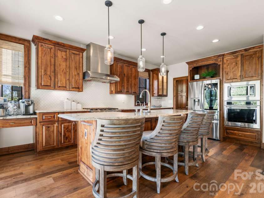 92 White Eagle Trail, Banner Elk, NC 28604.  MLS# CAR4381259, YatesRealty ID 24744. Kitchen with large island