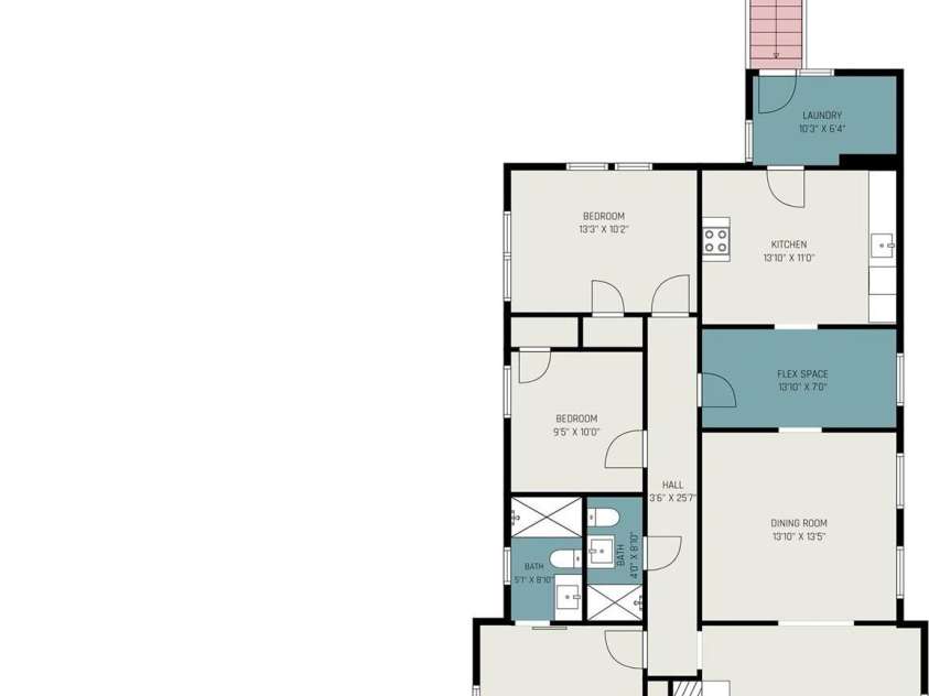4118 Glory Street, Charlotte, NC 28206.  MLS# CAR4378131, YatesRealty ID 24753. Floor Plan