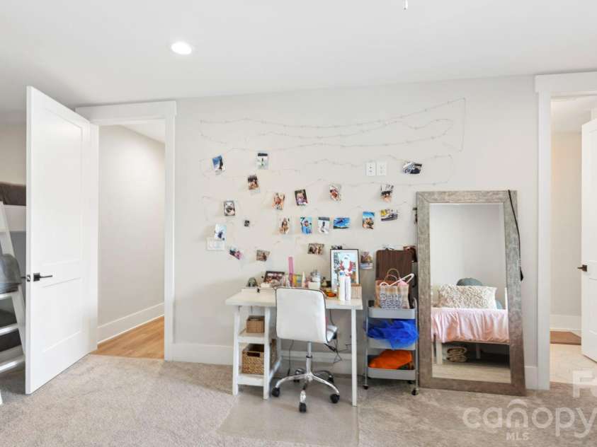 644 Normandy Road, Mooresville, NC 28117.  MLS# CAR4363129, YatesRealty ID 24760. Basement Bedroom 2 with built in Bunk Beds
