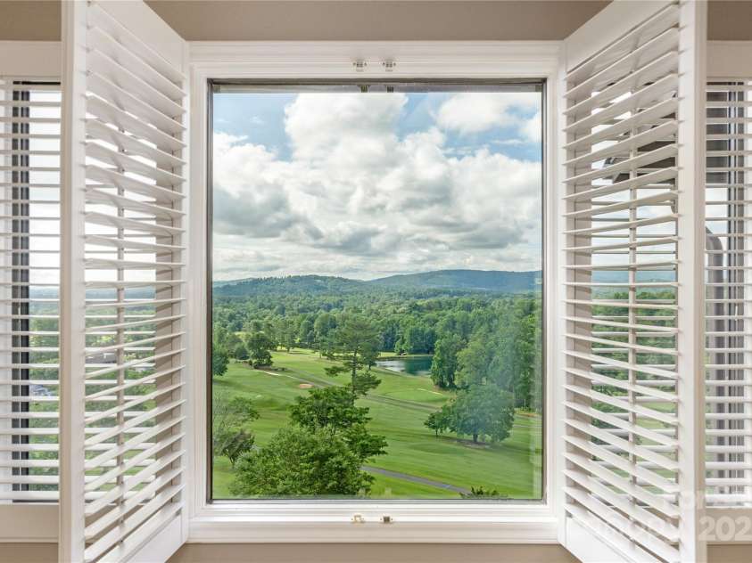 140 Bent Tree Drive, Hendersonville, NC 28739.  MLS# CAR4276557, YatesRealty ID 24764. View out of Primary bedroom