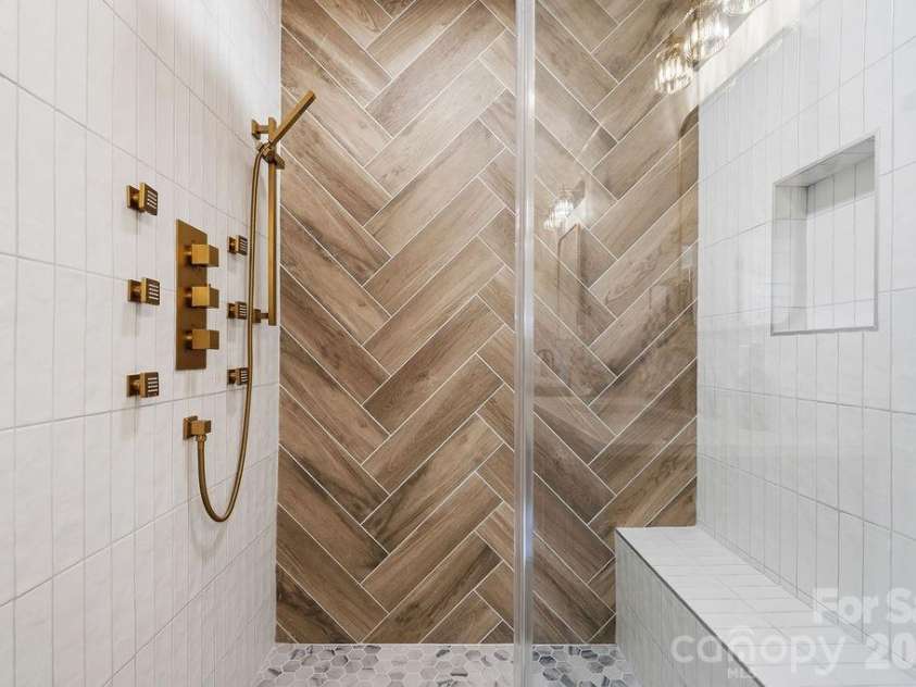 1939 Academy Street, Charlotte, NC 28205.  MLS# CAR4376177, YatesRealty ID 24770. Custom Tile Shower