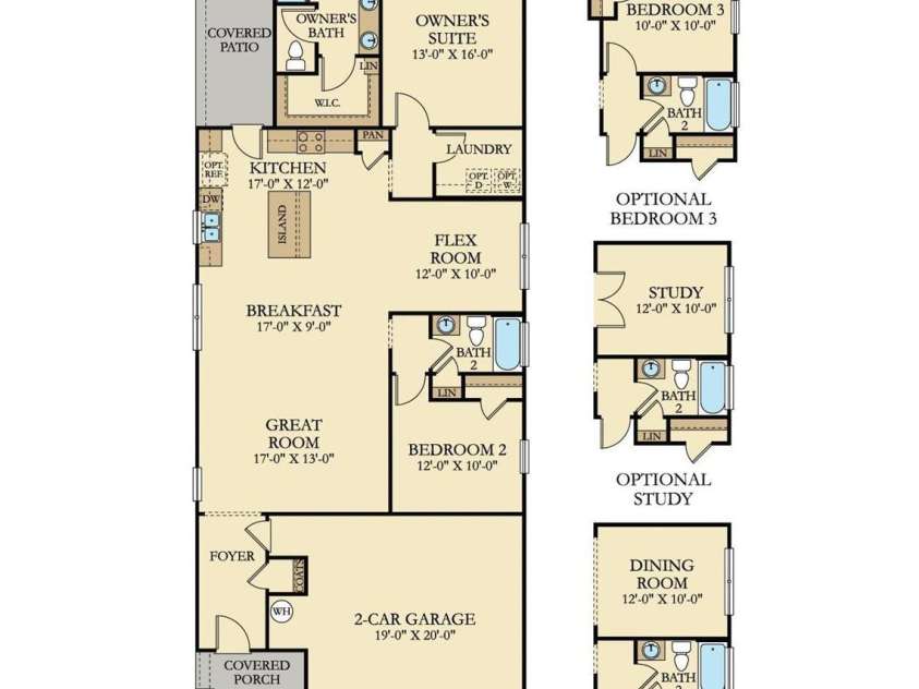 245 Runner Stone Lane, Fort Mill, SC 29715.  MLS# CAR4275292, YatesRealty ID 24772. Floorplan