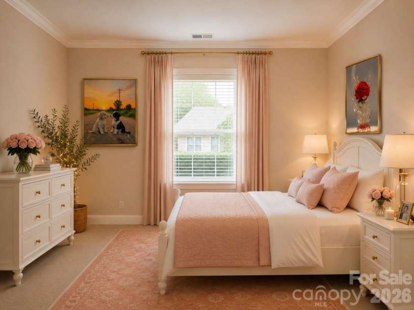 1719 Emory Oak Drive, Charlotte, NC 28270.  MLS# CAR4379613, YatesRealty ID 24775. Bedroom Virtual staging