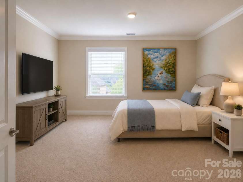 1719 Emory Oak Drive, Charlotte, NC 28270.  MLS# CAR4379613, YatesRealty ID 24775. Bedroom Virtual staging