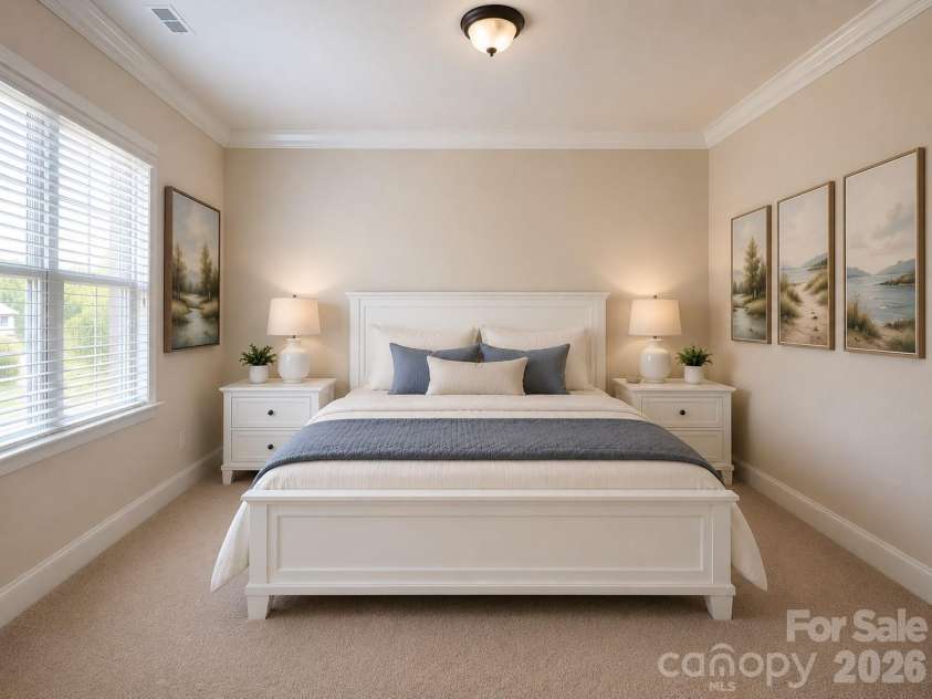 1719 Emory Oak Drive, Charlotte, NC 28270.  MLS# CAR4379613, YatesRealty ID 24775. Bedroom Virtual staging