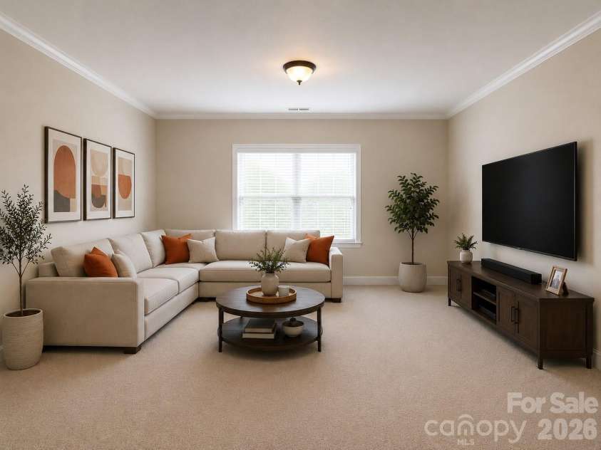 1719 Emory Oak Drive, Charlotte, NC 28270.  MLS# CAR4379613, YatesRealty ID 24775. Game room 2nd floor Virtual staging