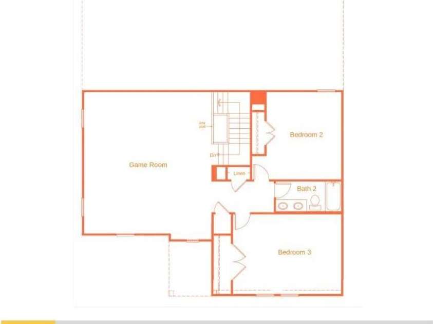 2305 Quiet Woods Road, Monroe, NC 28110.  MLS# CAR4297469, YatesRealty ID 24780. 2nd Floor layout : Please confirm options/selections with onsite sales counselor.