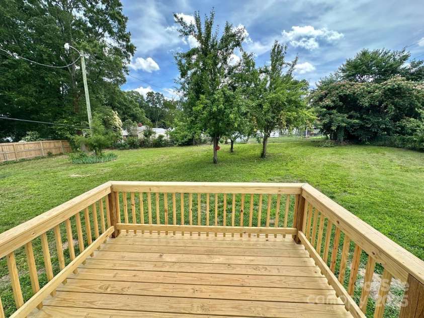 307 Sunset Drive, Monroe, NC 28112.  MLS# CAR4269503, YatesRealty ID 24783. Rear Deck