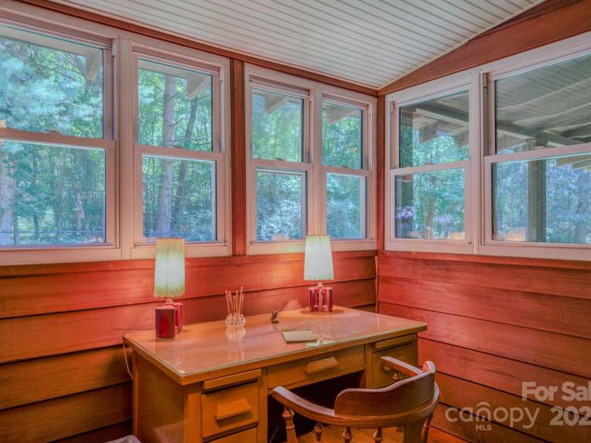 7 Bachelder Lane, Candler, NC 28715.  MLS# CAR4271857, YatesRealty ID 24801. Home office, study or reading room just off bedroom with porch access