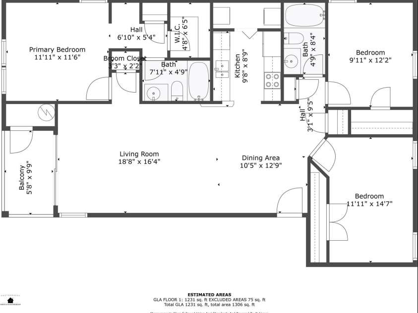 1134 Plaza Walk Drive, Charlotte, NC 28215.  MLS# CAR4267579, YatesRealty ID 24807. Floor Plan