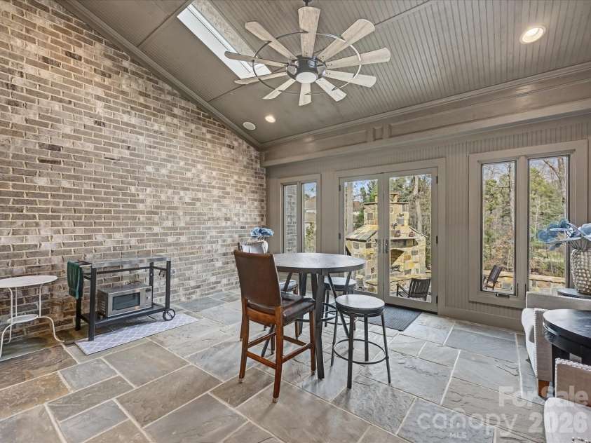 205 Pumpkin Seed Court, Matthews, NC 28104.  MLS# CAR4350087, YatesRealty ID 2481. Enclosed Patio