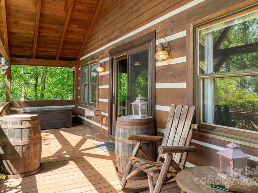 55 Bearwallow Road, Leicester, NC 28748.  MLS# CAR4278949, YatesRealty ID 24812. Covered Front Porch