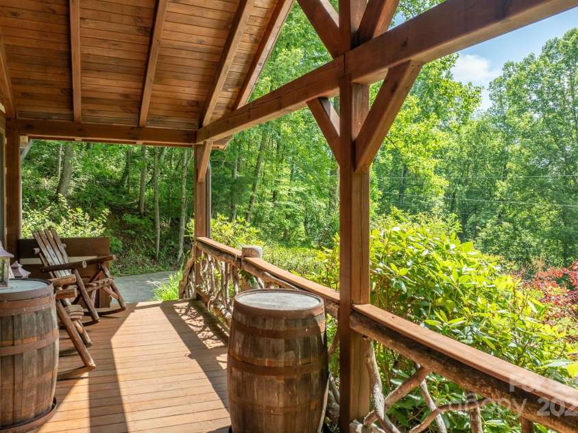 55 Bearwallow Road, Leicester, NC 28748.  MLS# CAR4278949, YatesRealty ID 24812. Covered Front Porch