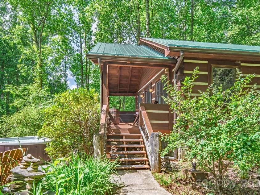 55 Bearwallow Road, Leicester, NC 28748.  MLS# CAR4278949, YatesRealty ID 24812. Path to Porch