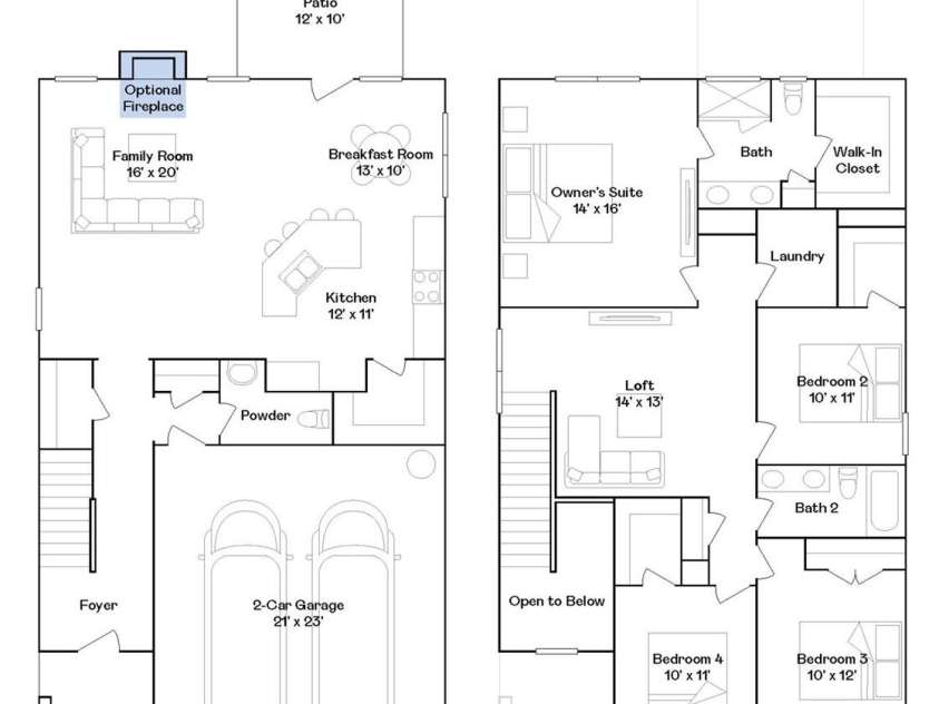 1613 Swallow Tail Drive, Belmont, NC 28012.  MLS# CAR4277394, YatesRealty ID 24821. Floorplan
