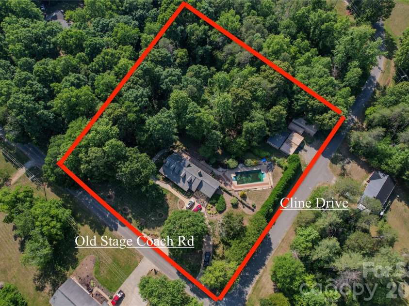 204 Old Stagecoach Road, Lawndale, NC 28090.  MLS# CAR4384627, YatesRealty ID 24830. Approximate Property Outline