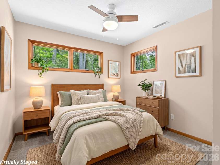 195 Red Bird Road, Spruce Pine, NC 28777.  MLS# CAR4380528, YatesRealty ID 24850. Bedroom #3~ virtually staged