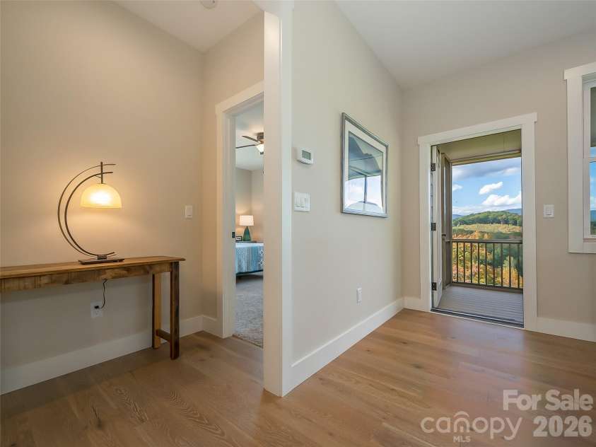 146 Red Hawk Knoll, Lake Lure, NC 28746.  MLS# CAR4334221, YatesRealty ID 2488. Entrance to primary bedroom