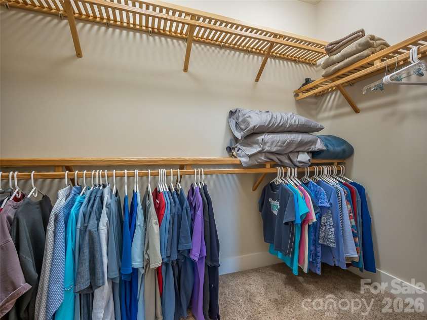 146 Red Hawk Knoll, Lake Lure, NC 28746.  MLS# CAR4334221, YatesRealty ID 2488. Walk in closet