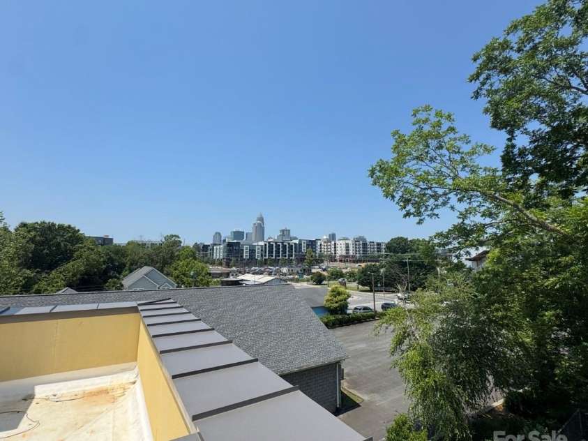 604 16th Street, Charlotte, NC 28206.  MLS# CAR4246923, YatesRealty ID 24880. Rooftop Skyline view