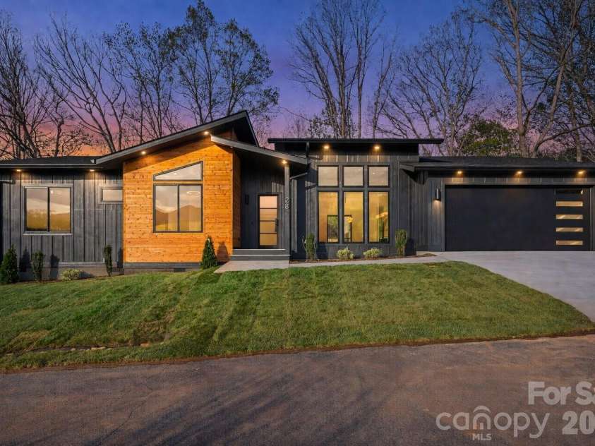 28 Lauren Lane, Candler, NC 28715.  MLS# CAR4365206, YatesRealty ID 24882. Virtually enhanced sunset