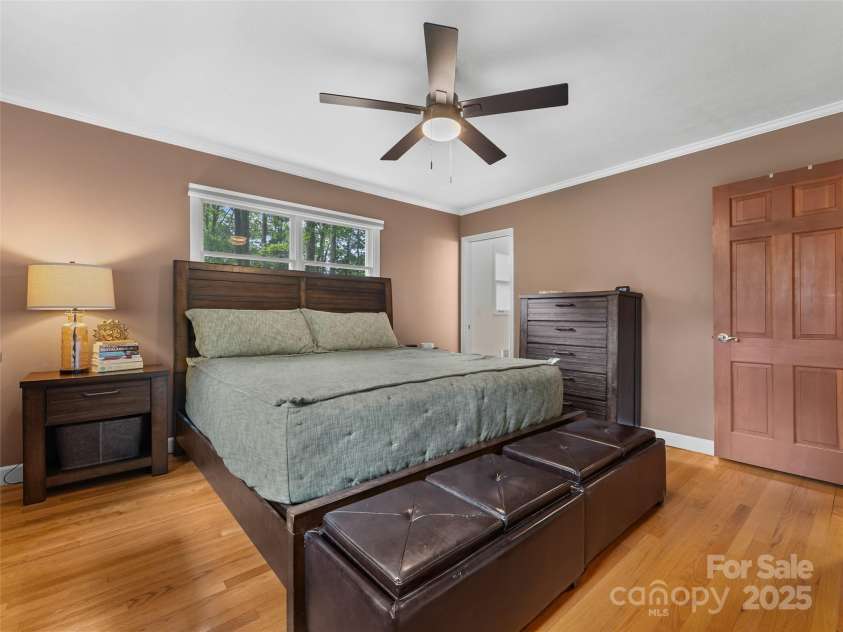 251 Sherwood Lane, Hendersonville, NC 28791.  MLS# CAR4266168, YatesRealty ID 24904. Primary Bedroom looking towards the Full Bathroom
