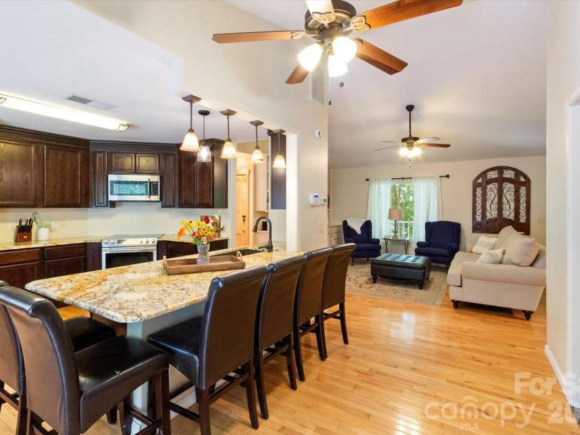 42 Bushwald Lane, Swannanoa, NC 28778.  MLS# CAR4369752, YatesRealty ID 24907. Kitchen with Bar Seating