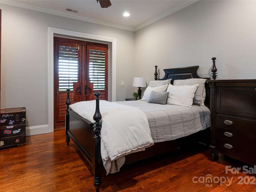 280 Walnut Hollow Road, Brevard, NC 28712.  MLS# CAR4235278, YatesRealty ID 2491. Lower Level Guest Bedroom 1