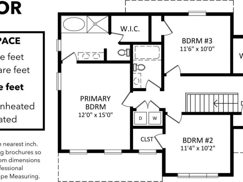 8837 Cedar Run Way, Charlotte, NC 28273.  MLS# CAR4278849, YatesRealty ID 24915. 2nd Floor Plan