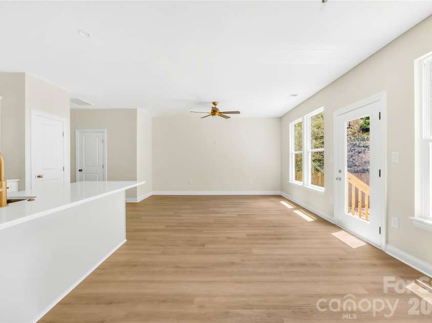 1944 Purser Drive, Charlotte, NC 28215.  MLS# CAR4378594, YatesRealty ID 24916. Open living, dining & kitchen view