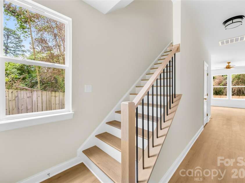 1944 Purser Drive, Charlotte, NC 28215.  MLS# CAR4378594, YatesRealty ID 24916. Stairs to second level
