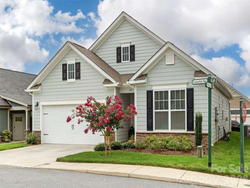 743 Summerfield Place, Flat Rock, NC 28731.  MLS# CAR4384788, YatesRealty ID 24924. Front Exterior