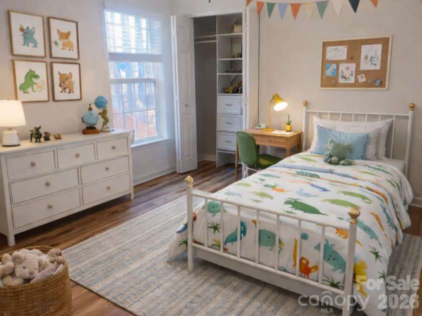 9310 Chastain Walk Drive, Charlotte, NC 28216.  MLS# CAR4322341, YatesRealty ID 24935. Virtually Staged Second Bedroom