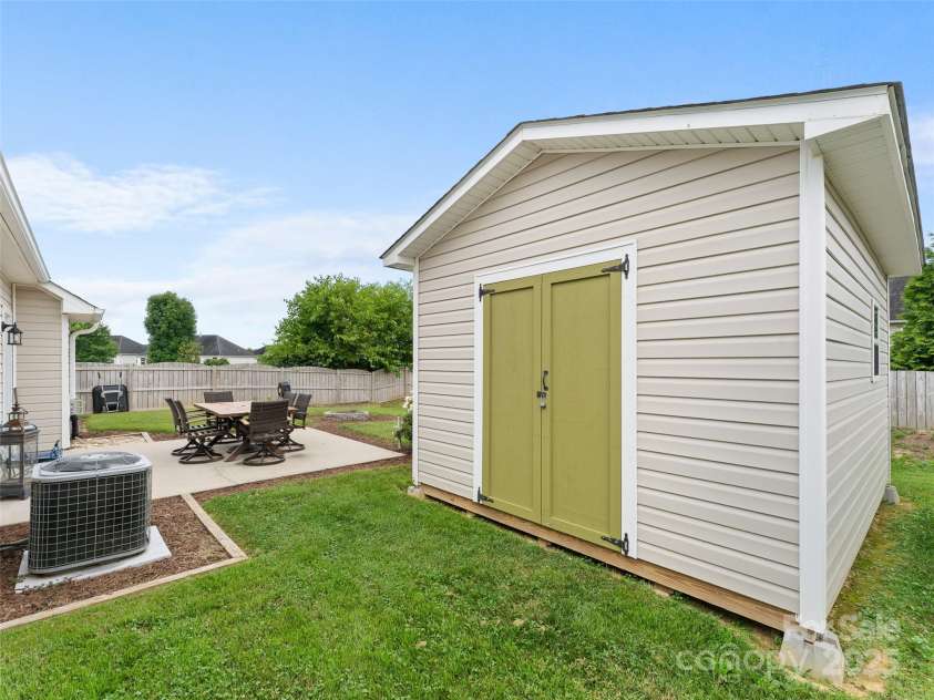 144 Haw River Road, Fletcher, NC 28732.  MLS# CAR4279865, YatesRealty ID 24943. Storage building