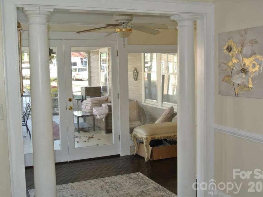 238 Mountain Street, Rutherfordton, NC 28139.  MLS# CAR4335968, YatesRealty ID 2497. View from kitchen to back porch