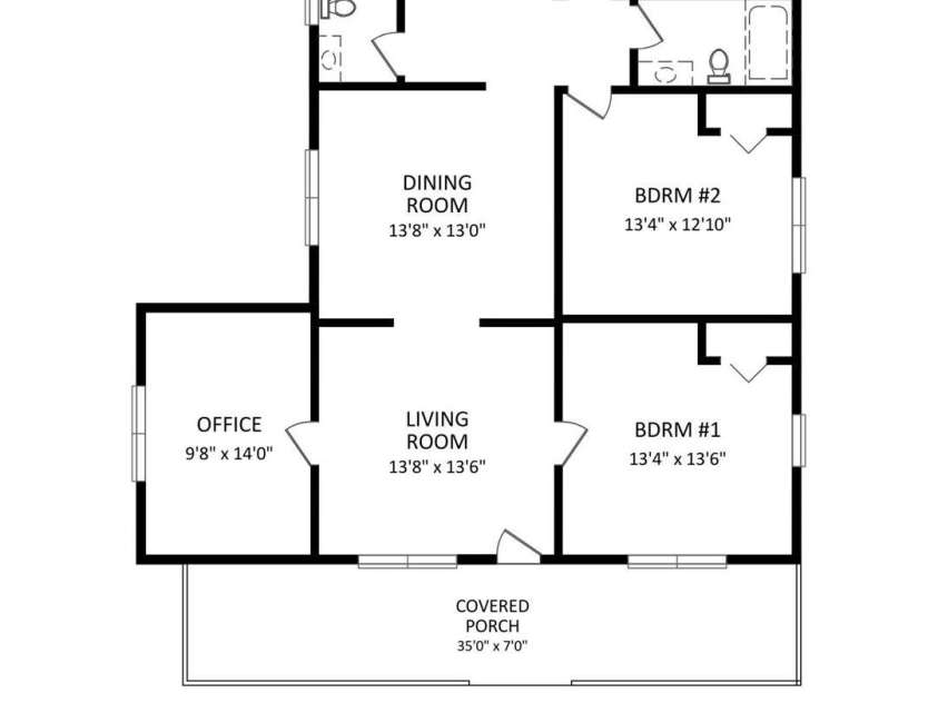 2328 Sanders Avenue, Charlotte, NC 28216.  MLS# CAR4213878, YatesRealty ID 24981. Floorplan