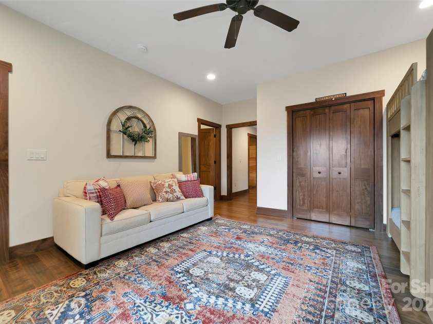 1291 Indian Camp Mountain Road, Rosman, NC 28772.  MLS# CAR4282700, YatesRealty ID 2499. Lower level bedroom