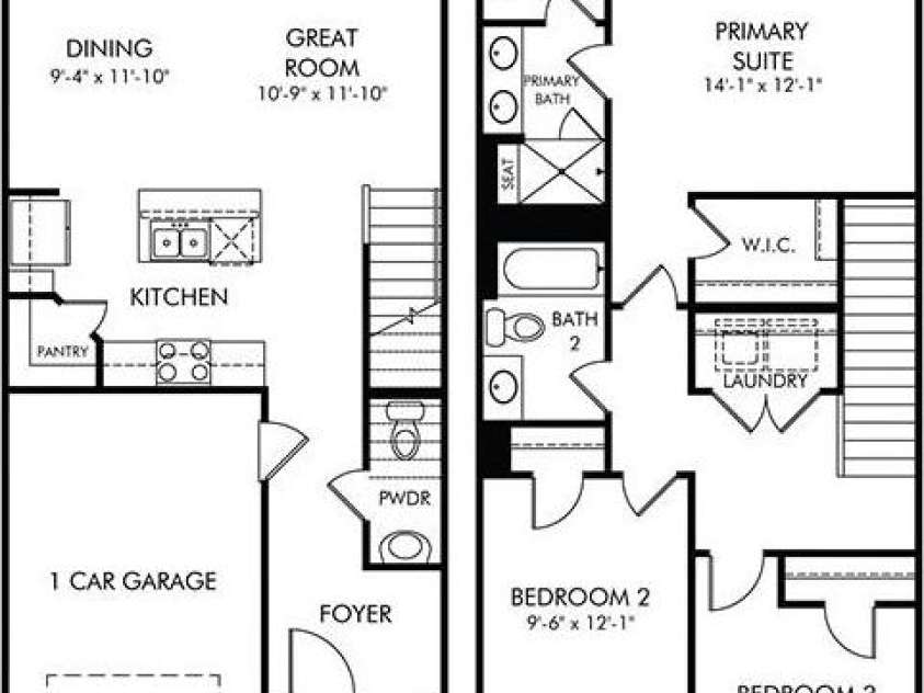 6114 Starview Terrace, Charlotte, NC 28216.  MLS# CAR4265860, YatesRealty ID 24991. Floor Plan