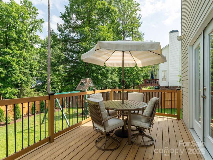 502 Windsor Forest Court, Fletcher, NC 28732.  MLS# CAR4270886, YatesRealty ID 24992. Rear Deck